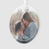 カスタムパーソナライズされた写真シンプル引用文文字 オーナメント (正面)