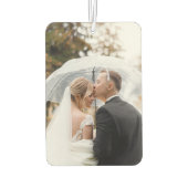 カスタムパーソナライズされた写真シンプル引用文文字A カーエアーフレッシュナー (裏面)