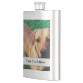 カスタムパーソナライズされた写真スキットル フラスク (左)