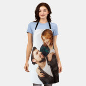 カスタムパーソナライズされた写真テンプレートの追加 エプロン (着用した状態)