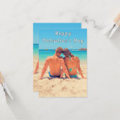 カスタムパーソナライズされた写真バレンタインの名刺 カード (正面/裏面インサイチュ)