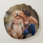 カスタムパーソナライズされた写真両面 ラウンドクッション (裏面)