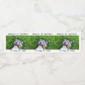 カスタムパーソナライズされた写真子犬バースデーパーティー ペットボトルラベル (シングルラベル)