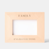 カスタムパーソナライズされた写真家族 レーザー彫刻フレーム (正面)