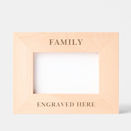 カスタムパーソナライズされた写真家族 レーザー彫刻フレーム (正面)