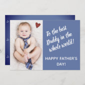 カスタムパーソナライズされた写真父の日 シーズンカード (正面/裏面)