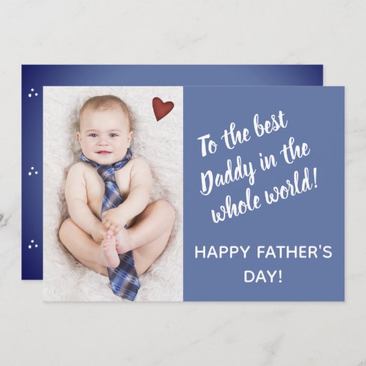 カスタムパーソナライズされた写真父の日 シーズンカード (正面/裏面)