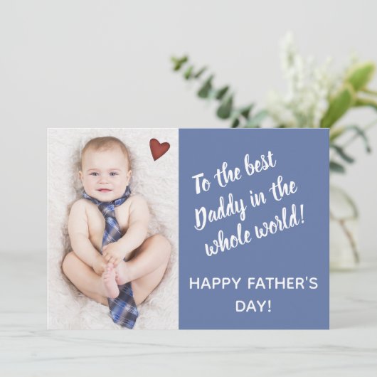 カスタムパーソナライズされた写真父の日 シーズンカード (スタンド正面)