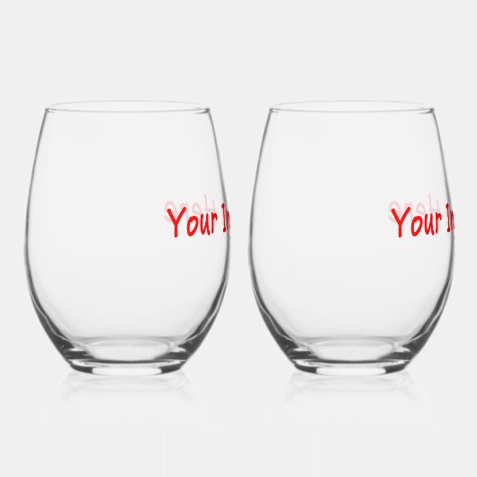 カスタムパーソナライズされた写真自撮4Keri ステムなしワイングラス (右)