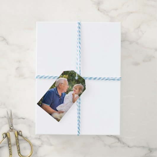 カスタムパーソナライズされた写真 ギフトタグ (より糸付き)