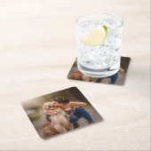カスタムパーソナライズされた写真 スクエアペーパーコースター (インサイチュ)