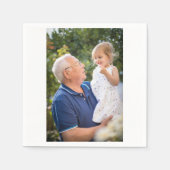 カスタムパーソナライズされた写真 スタンダードカクテルナプキン (正面)