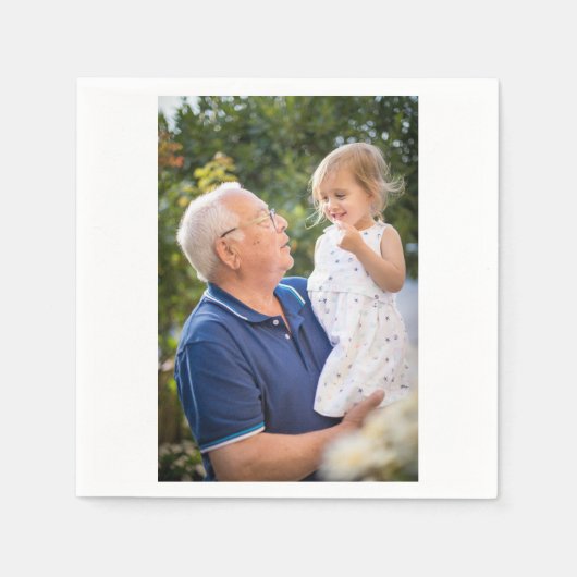 カスタムパーソナライズされた写真 スタンダードカクテルナプキン (正面)