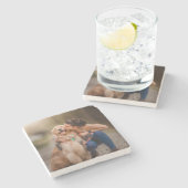 カスタムパーソナライズされた写真 ストーンコースター (横)