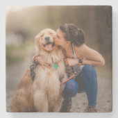 カスタムパーソナライズされた写真 ストーンコースター (正面)