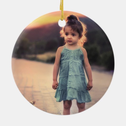 カスタムパーソナライズされた写真 セラミックオーナメント (裏面)