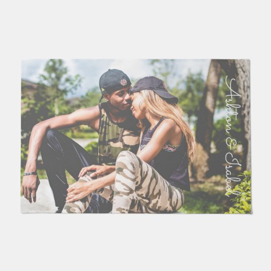 カスタムパーソナライズされた写真 ドアマット (正面)