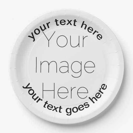 カスタムパーソナライズされた写真 ペーパープレート (正面)