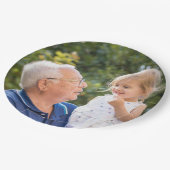 カスタムパーソナライズされた写真 ペーパープレート (アングル)