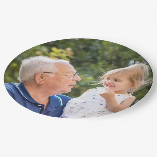 カスタムパーソナライズされた写真 ペーパープレート (アングル)