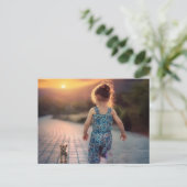 カスタムパーソナライズされた写真 ポストカード (スタンド正面)