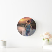 カスタムパーソナライズされた写真 ラウンド壁時計 (ホーム)