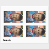 カスタムパーソナライズされた写真 長方形シール (シート)