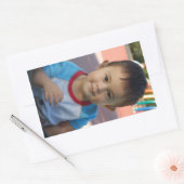 カスタムパーソナライズされた写真 長方形シール (封筒)