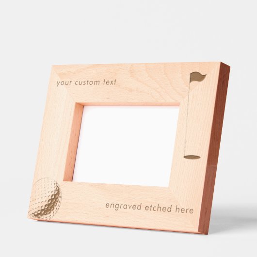 カスタムパーソナライズされた刻付き写真フレームゴルフ レーザー彫刻フレーム (左)