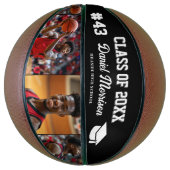 カスタムパーソナライズされた卒業シニアフォト バスケットボール (縦)