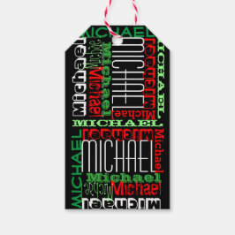 カスタムパーソナライズされた名キッズクリスマス ギフトタグ