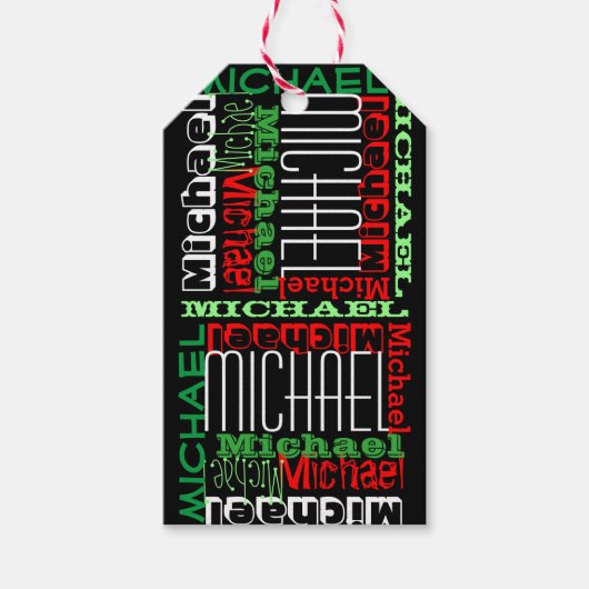 カスタムパーソナライズされた名キッズクリスマス ギフトタグ (正面)