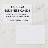 カスタムパーソナライズされた名刺空白のテンプレート 名刺 (正面/裏面)