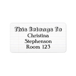 カスタムパーソナライズされた名学校ラベル ラベル