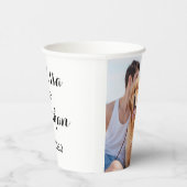 カスタムパーソナライズされた名結婚日付 紙コップ (右)