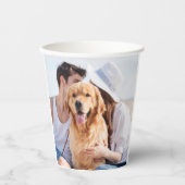 カスタムパーソナライズされた名結婚日付 紙コップ (正面)