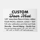 カスタムパーソナライズされた大フォーマット24" x 36" ドアマット (正面)