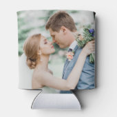 カスタムパーソナライズされた夫婦の写真 缶クーラー (裏面)