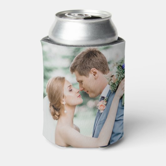 カスタムパーソナライズされた夫婦の写真 缶クーラー (缶裏面)