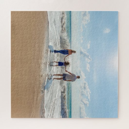 カスタムパーソナライズされた家族の写真 ジグソーパズル (横)