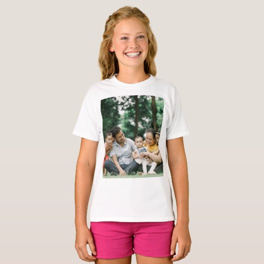 カスタムパーソナライズされた家族の写真 Tシャツ (正面フル)