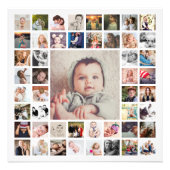 カスタムパーソナライズされた家族の思い出フォトコラージュ フォトプリント            (正面)