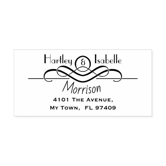 カスタムパーソナライズされた差出人住所 セルフインキングスタンプ (デザイン)