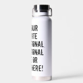 カスタムパーソナライズされた引用文ことわざグランジレタリング ウォーターボトル (背面)