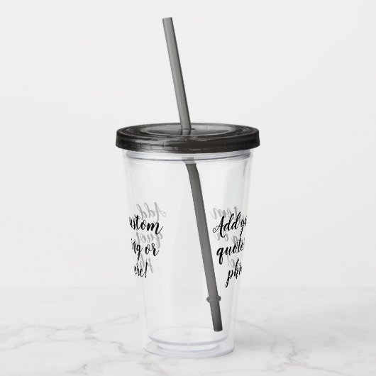 カスタムパーソナライズされた引用文ことわざモダンスクリプト アクリルタンブラー (左)
