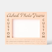 カスタムパーソナライズされた彫刻木製写真枠(M) レーザー彫刻フレーム (正面)