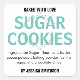 カスタムパーソナライズされた手作りラベルHM001_02sqv2 スクエアシール