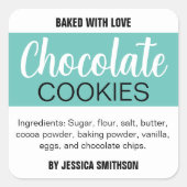 カスタムパーソナライズされた手作りラベルHM001_03sqv1 スクエアシール (正面)