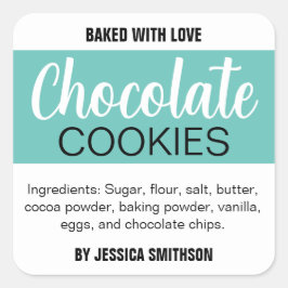 カスタムパーソナライズされた手作りラベルHM001_03sqv1 スクエアシール