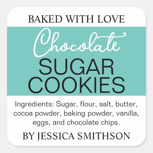 カスタムパーソナライズされた手作りラベルHM001_03sqv2 スクエアシール (正面)